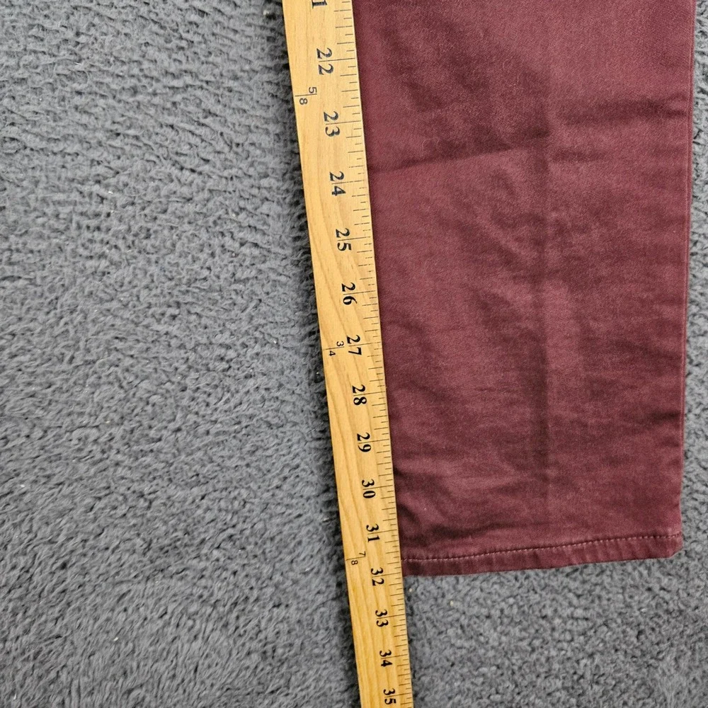 Banana Republic Travel Jean Mens 30x32 Slim Fit Burgundy Maroon Cotton Pants‎